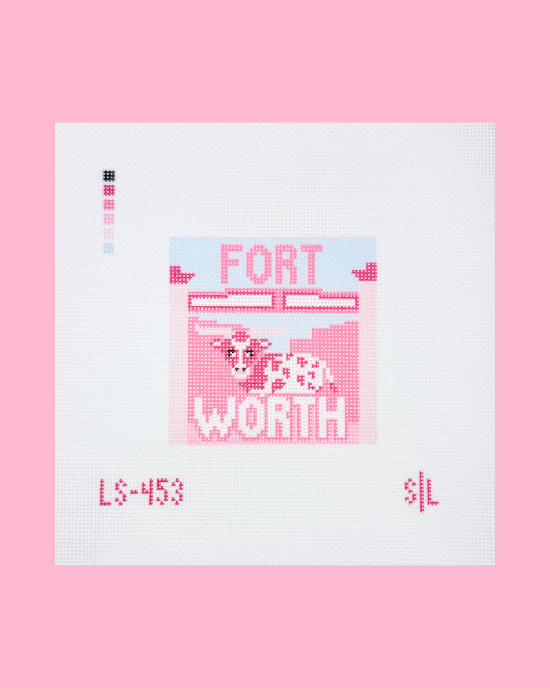 Texas - Fort Worth Square Pink