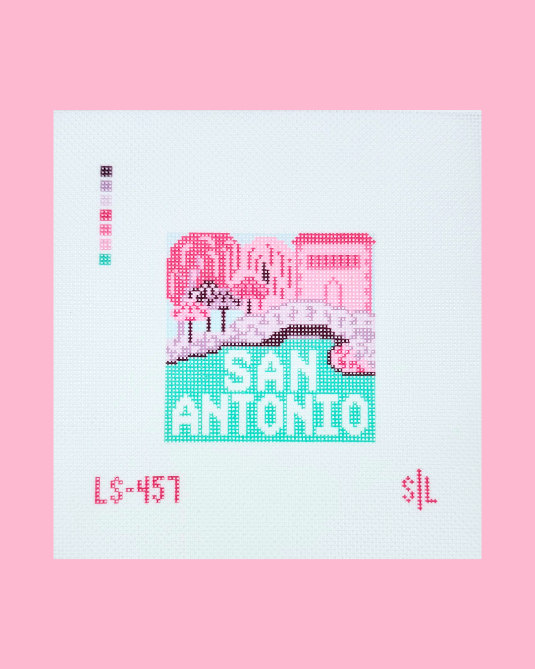 Texas - San Antonio Square Pink